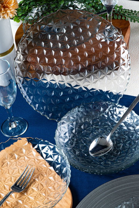 Hermia Set de Servir Pasteles Prizma 7 de Vidrio Transparente de 7 Piezas Hermia Set de Servir Pasteles Prizma 7 de Vidrio Transparente de 7 Piezas
